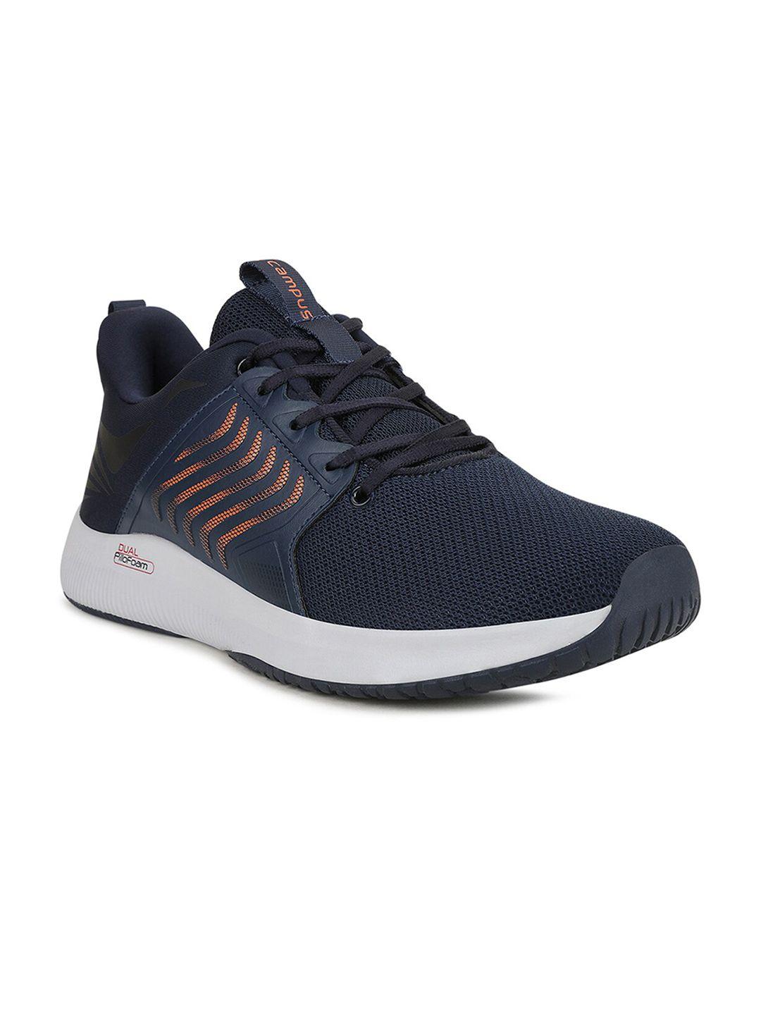 campus men navy blue running shoes