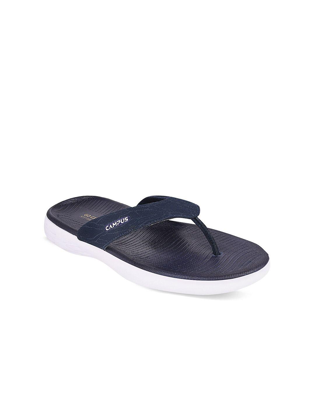 campus men navy blue slip-on