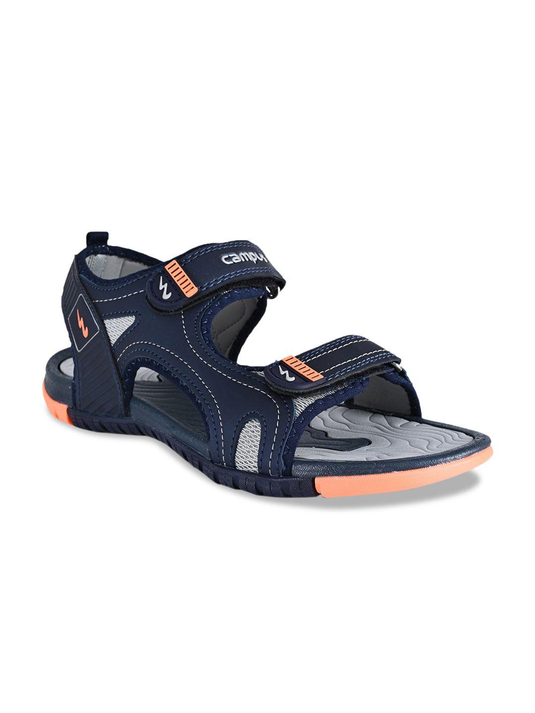 campus men navy blue sports sandals