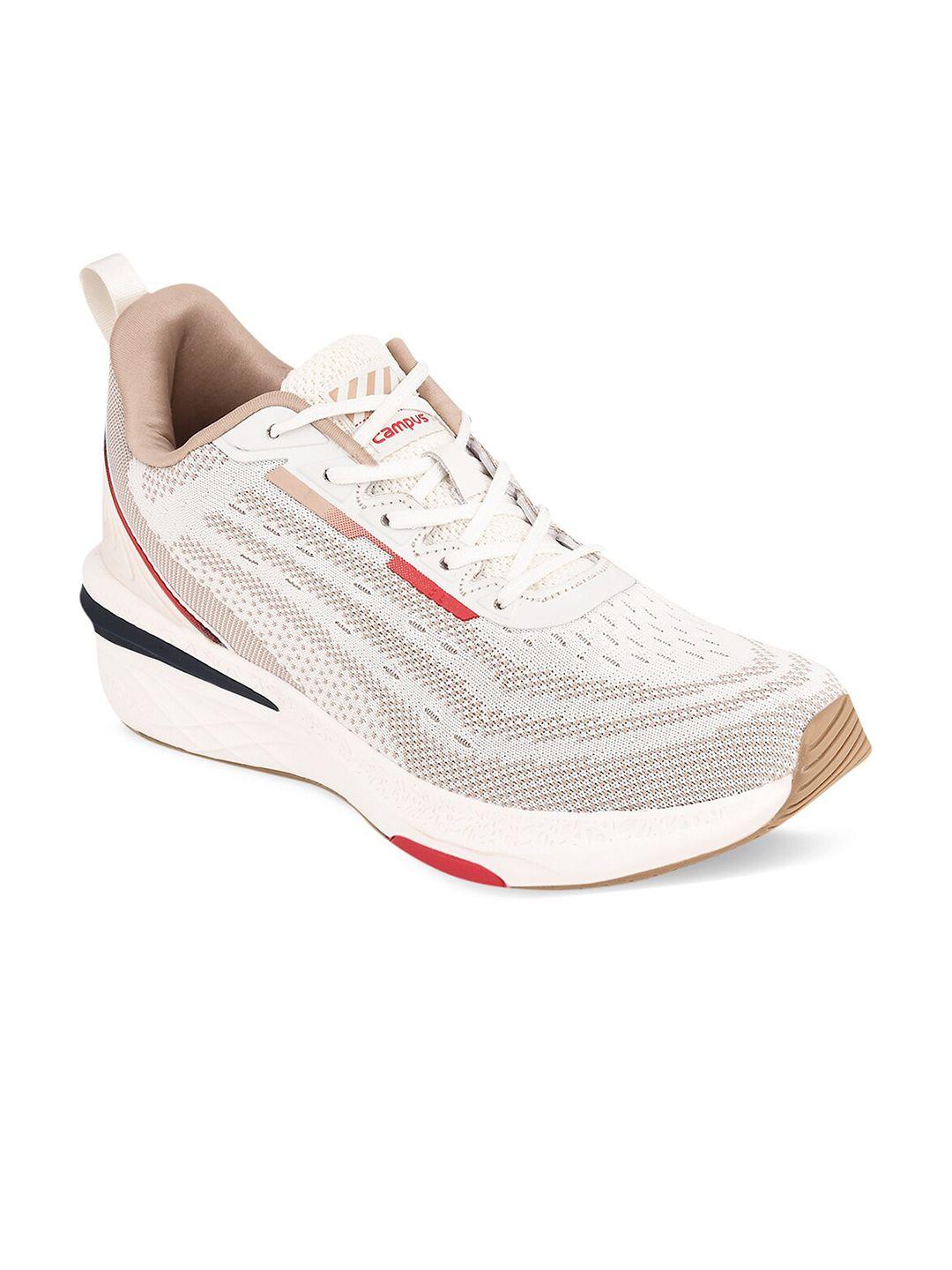 campus men off white mesh running  sports shoes