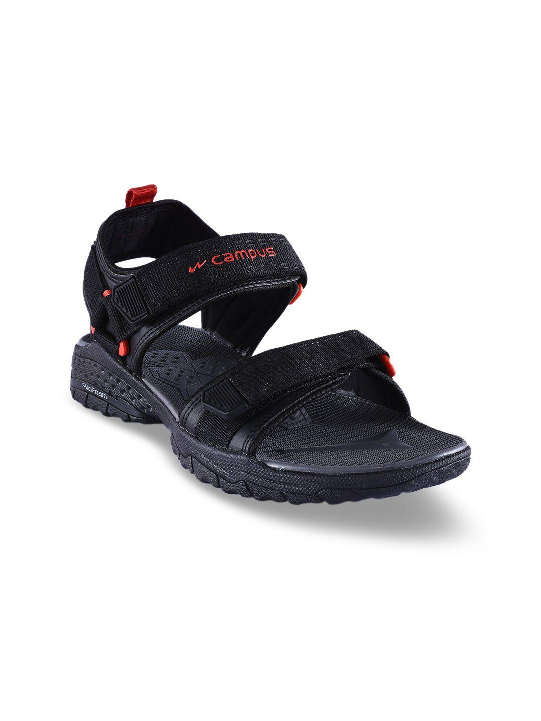 campus men sd-pf016 black sports sandals