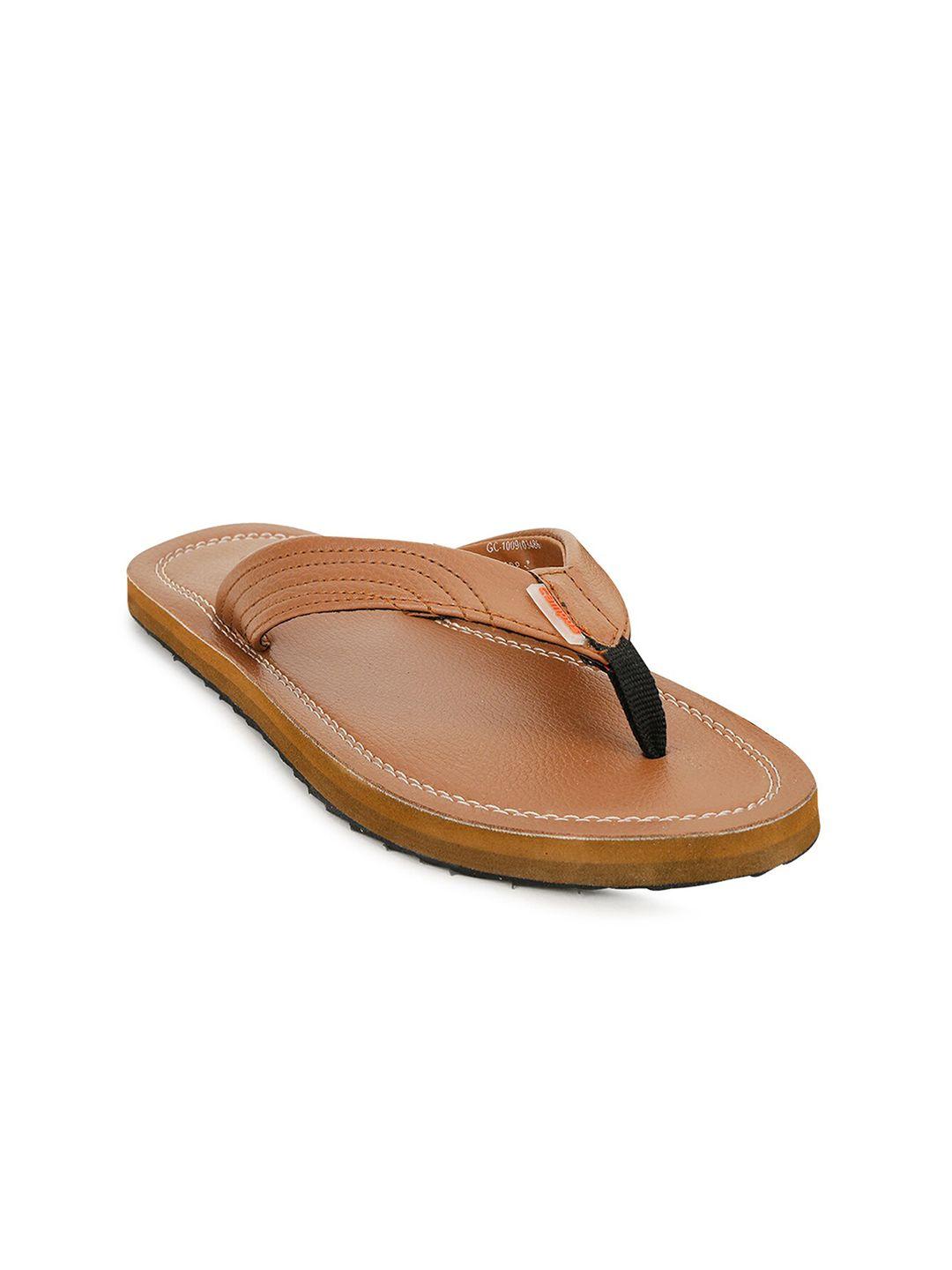 campus men tan & black thong flip-flops