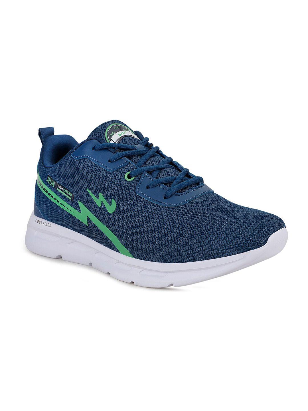 campus men teal blue mesh running shoes