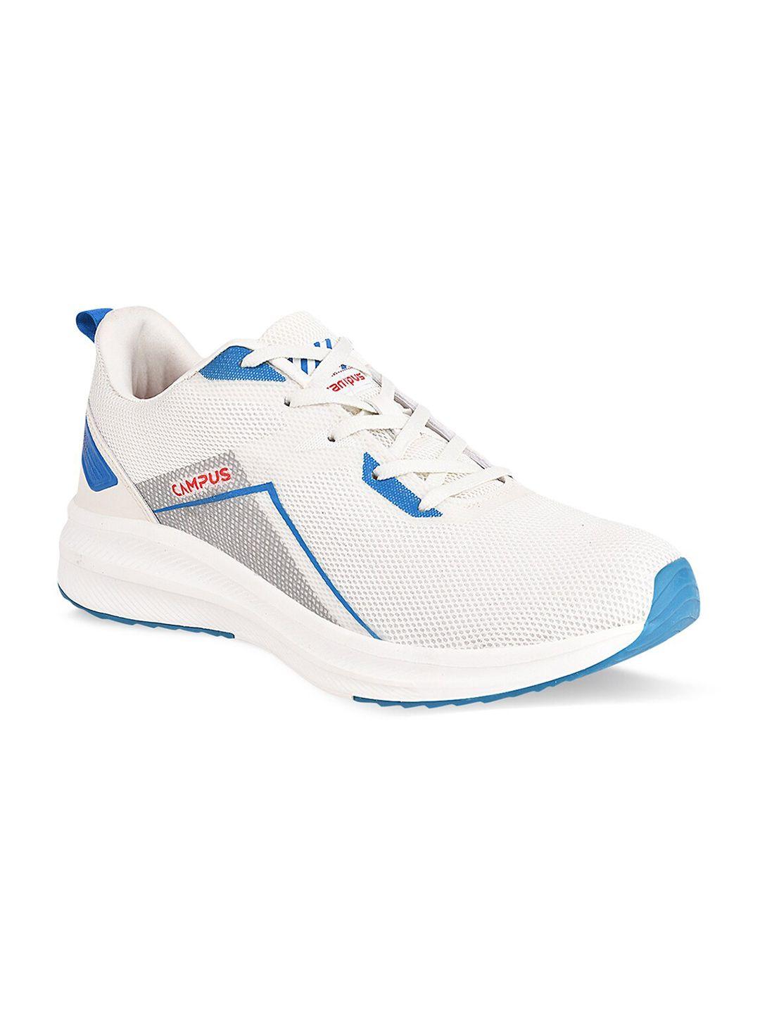 campus men white mesh running shoes