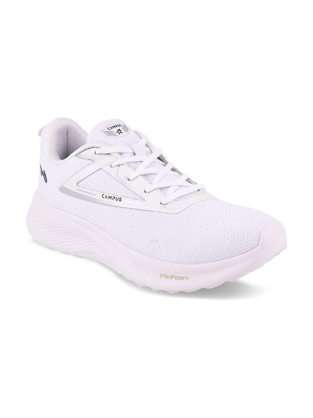 campus men white mesh running shoes