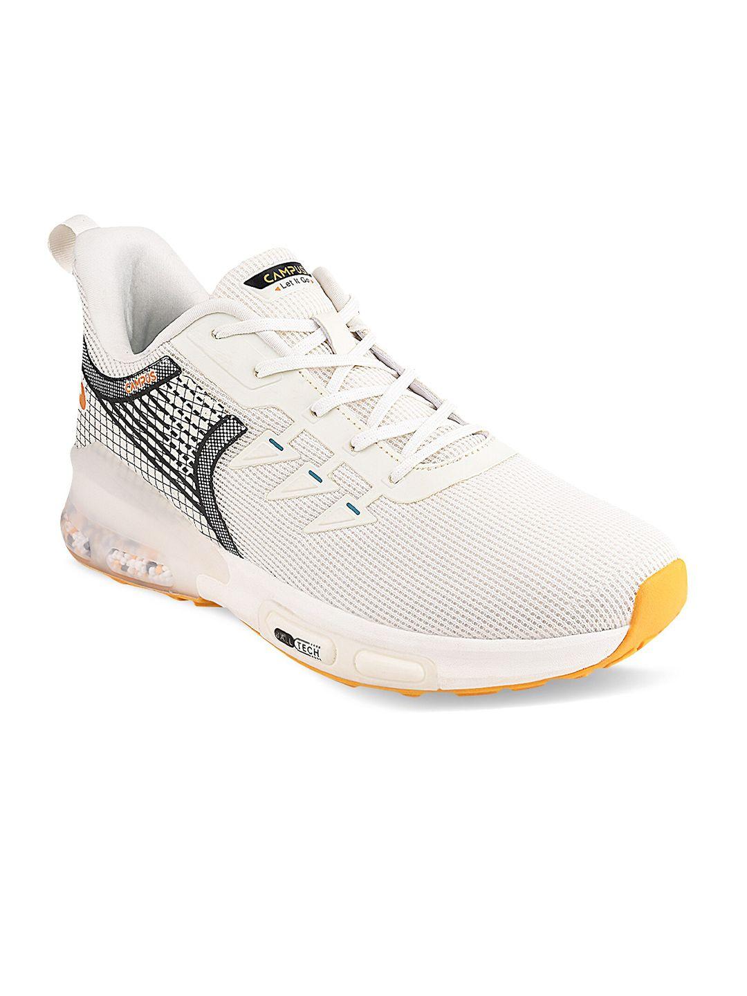 campus men white mesh running shoes