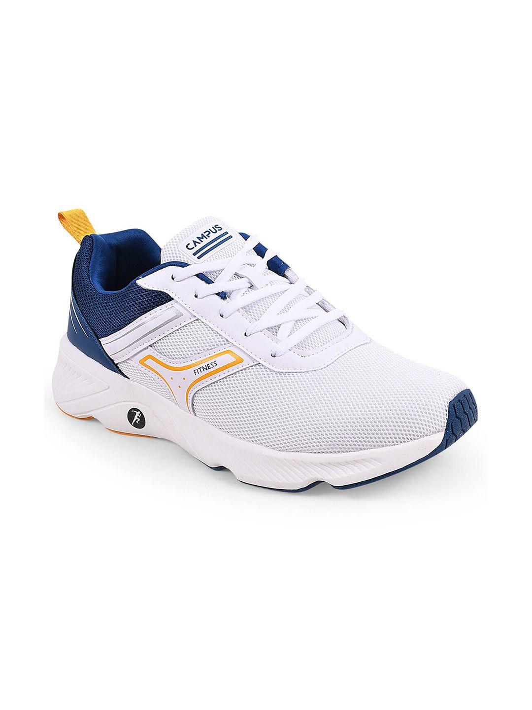 campus men white mesh running shoes