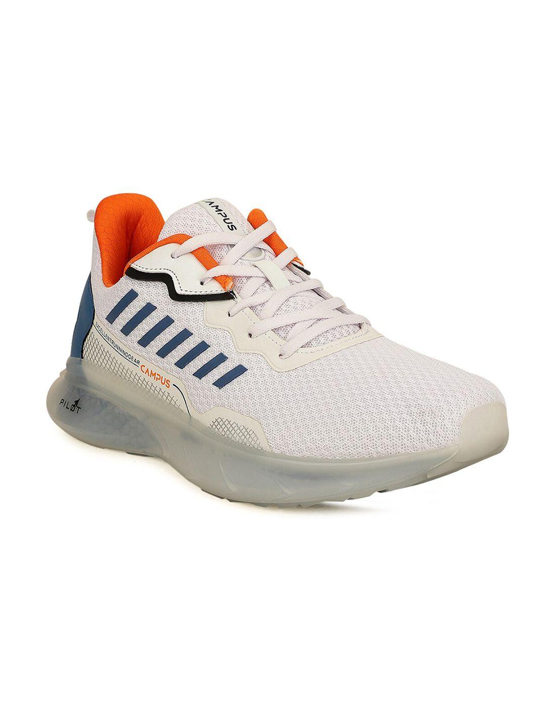 campus men white sports running shoes