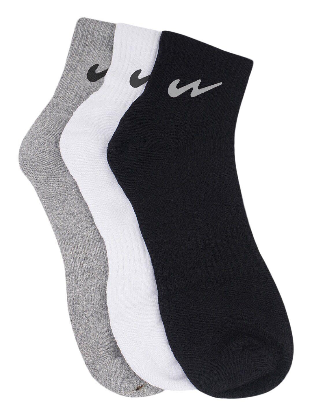 campus pack of 3 printed detail ankle-length socks