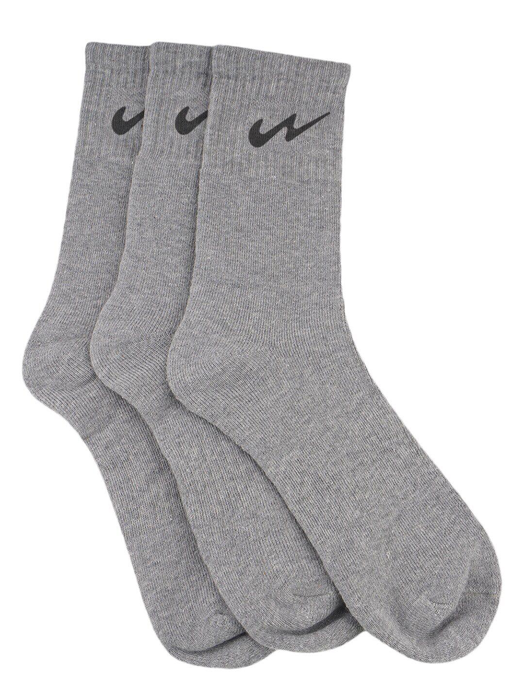 campus pack of 3 printed detail calf-length socks