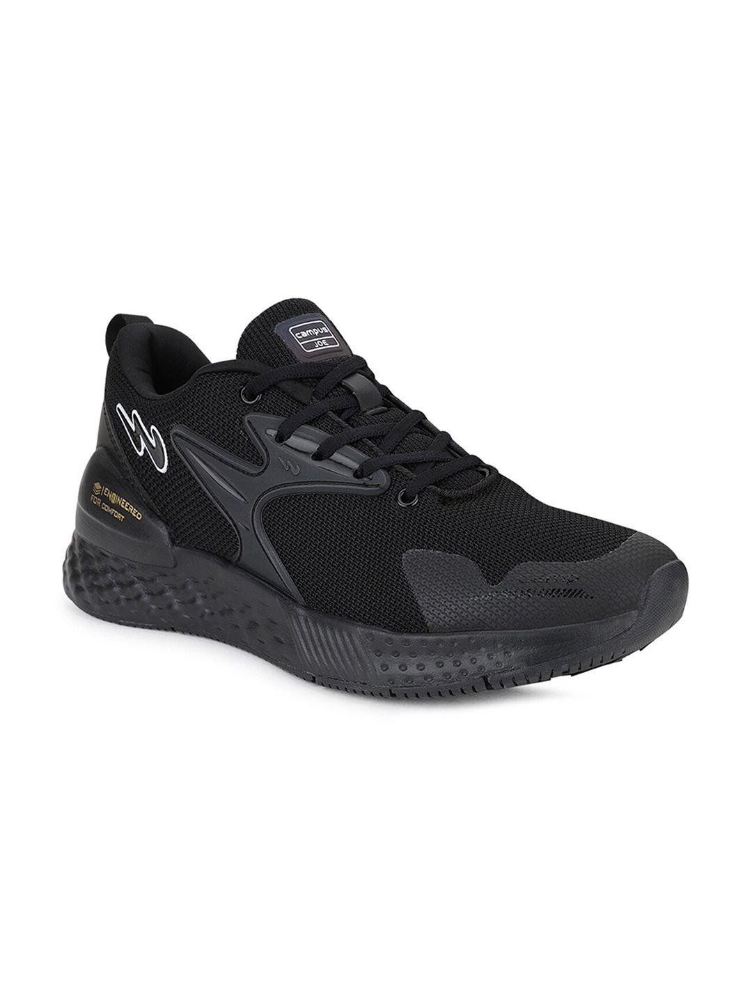 campus simon pro men black mesh running marking shoes