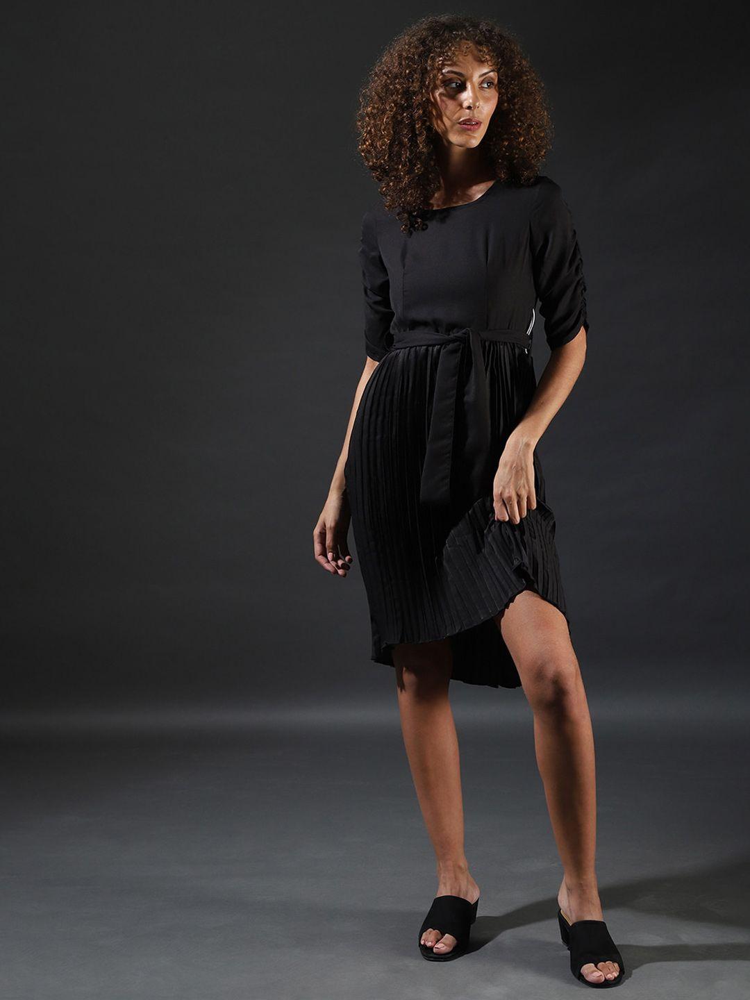 campus sutra black a-line dress