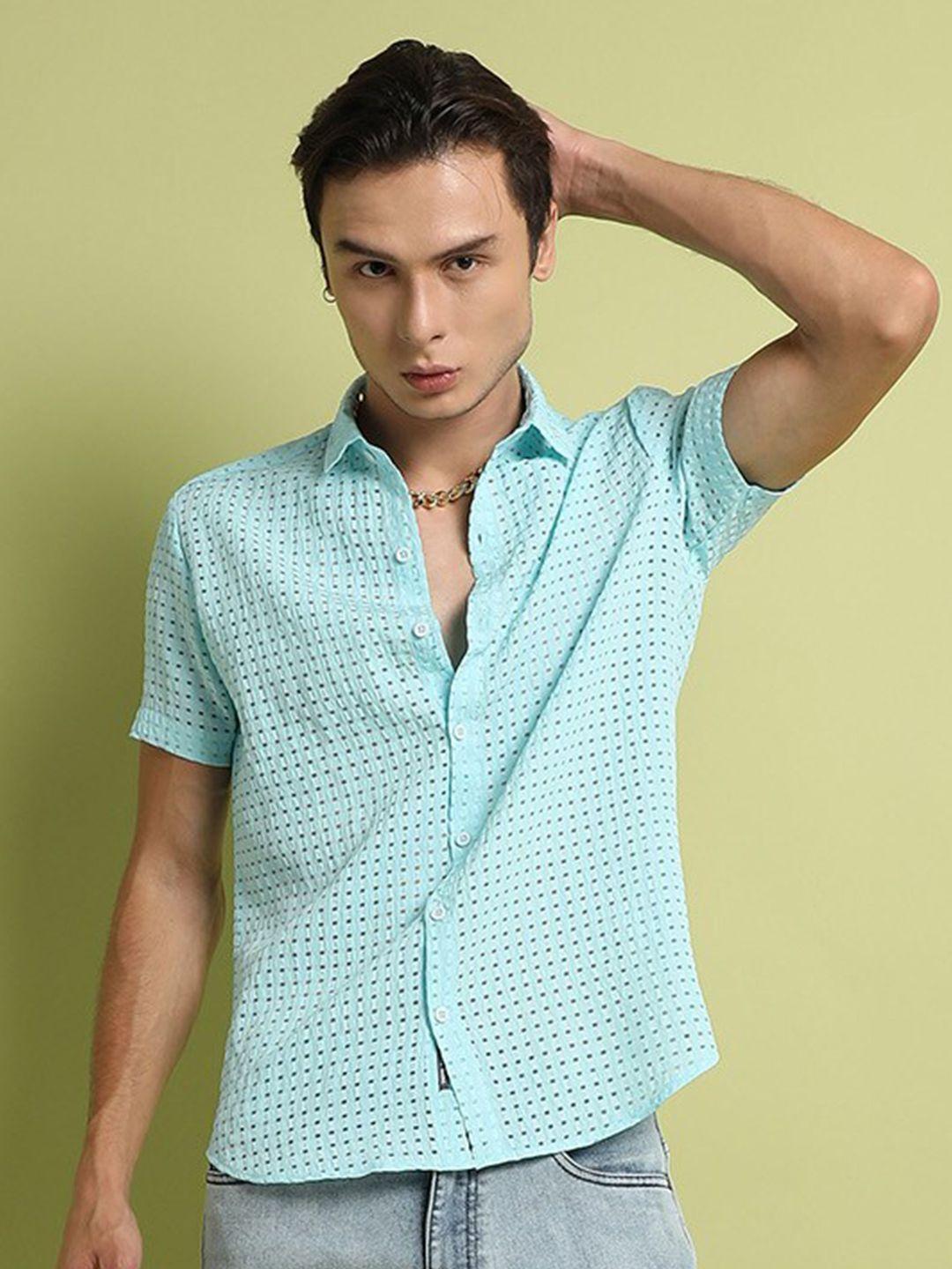 campus sutra classic checked casual shirt