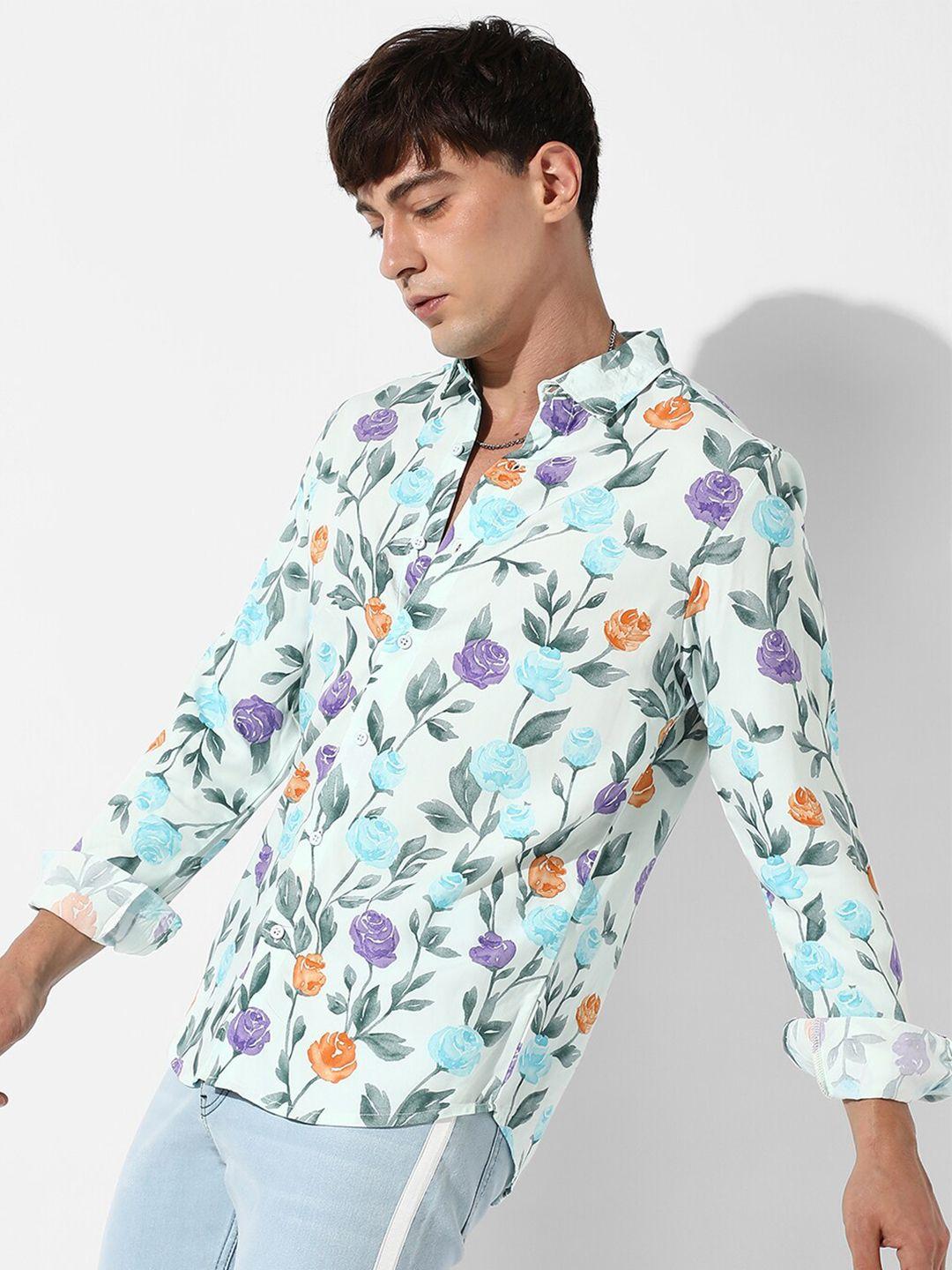 campus sutra classic floral printed casual shirt