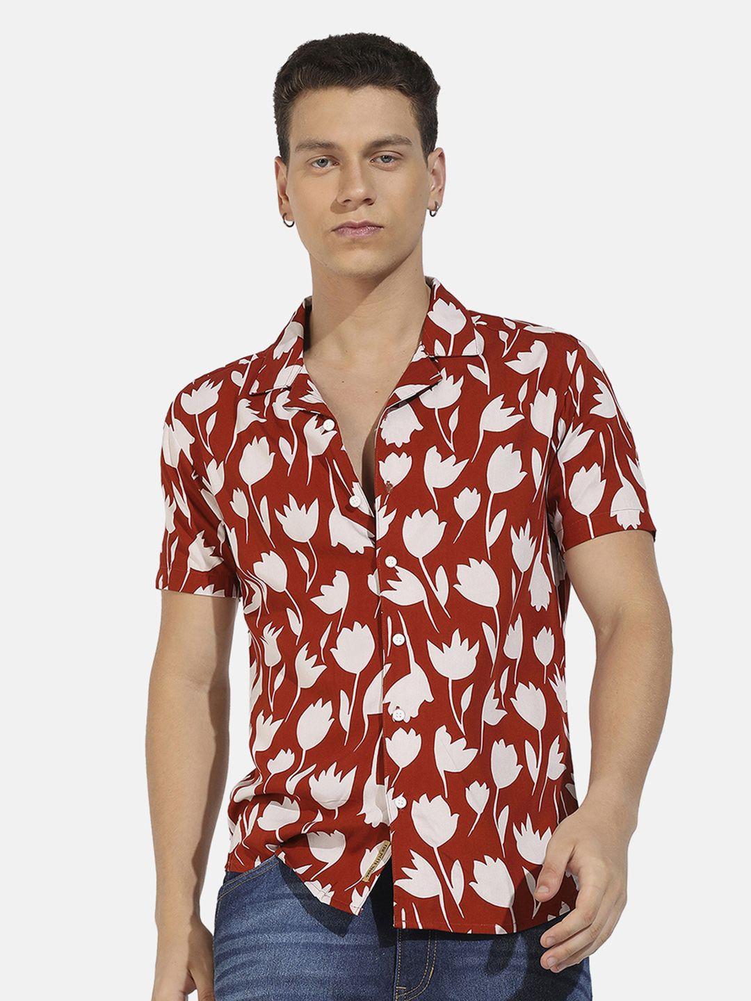 campus sutra classic floral printed casual shirt