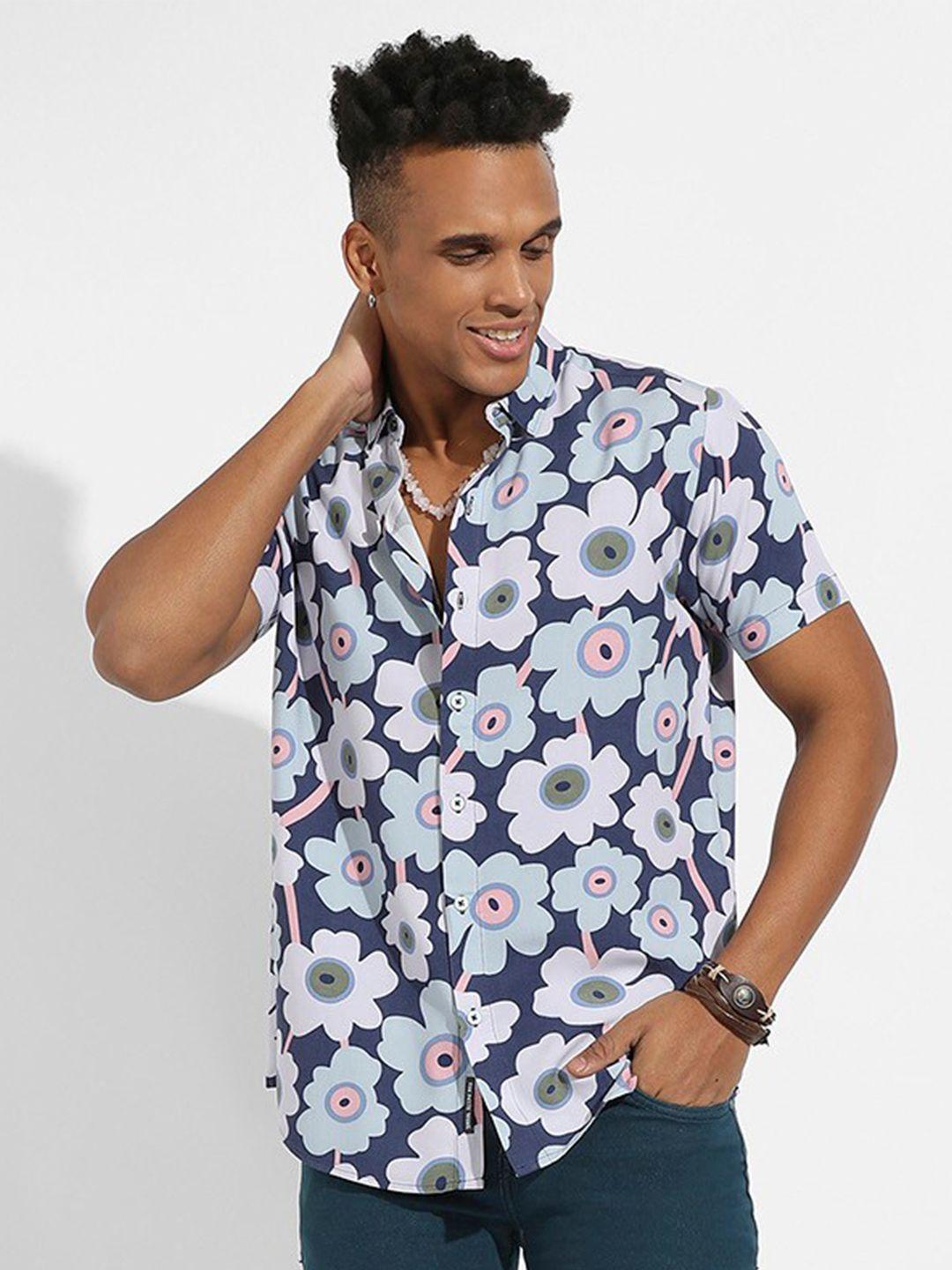 campus sutra classic floral printed casual shirt