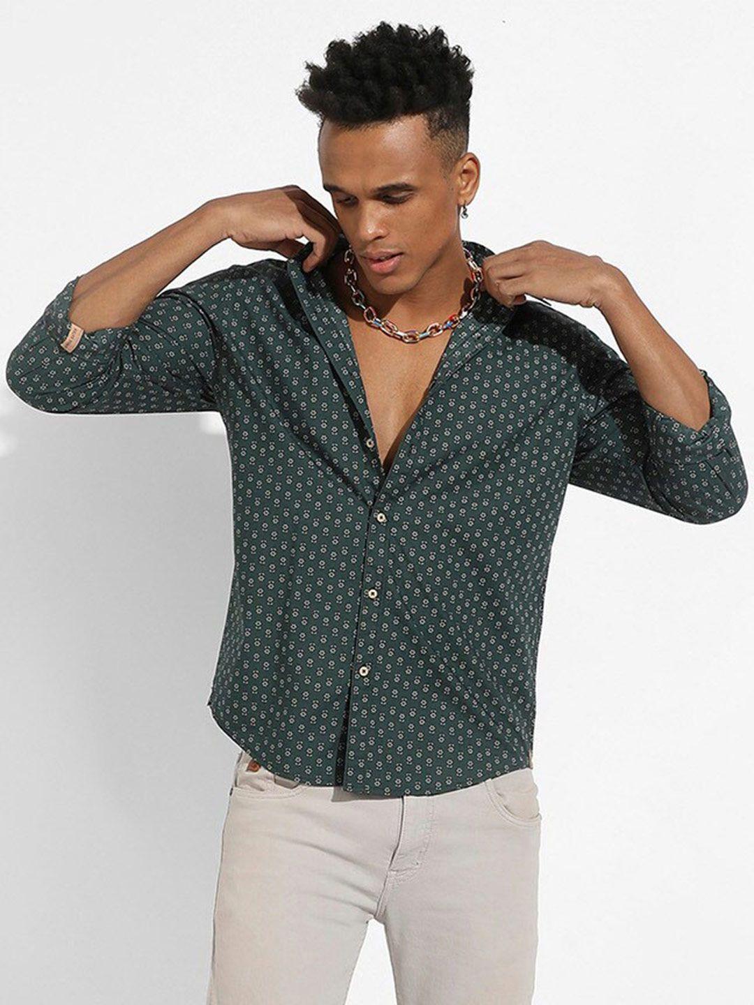 campus sutra classic floral printed casual shirt