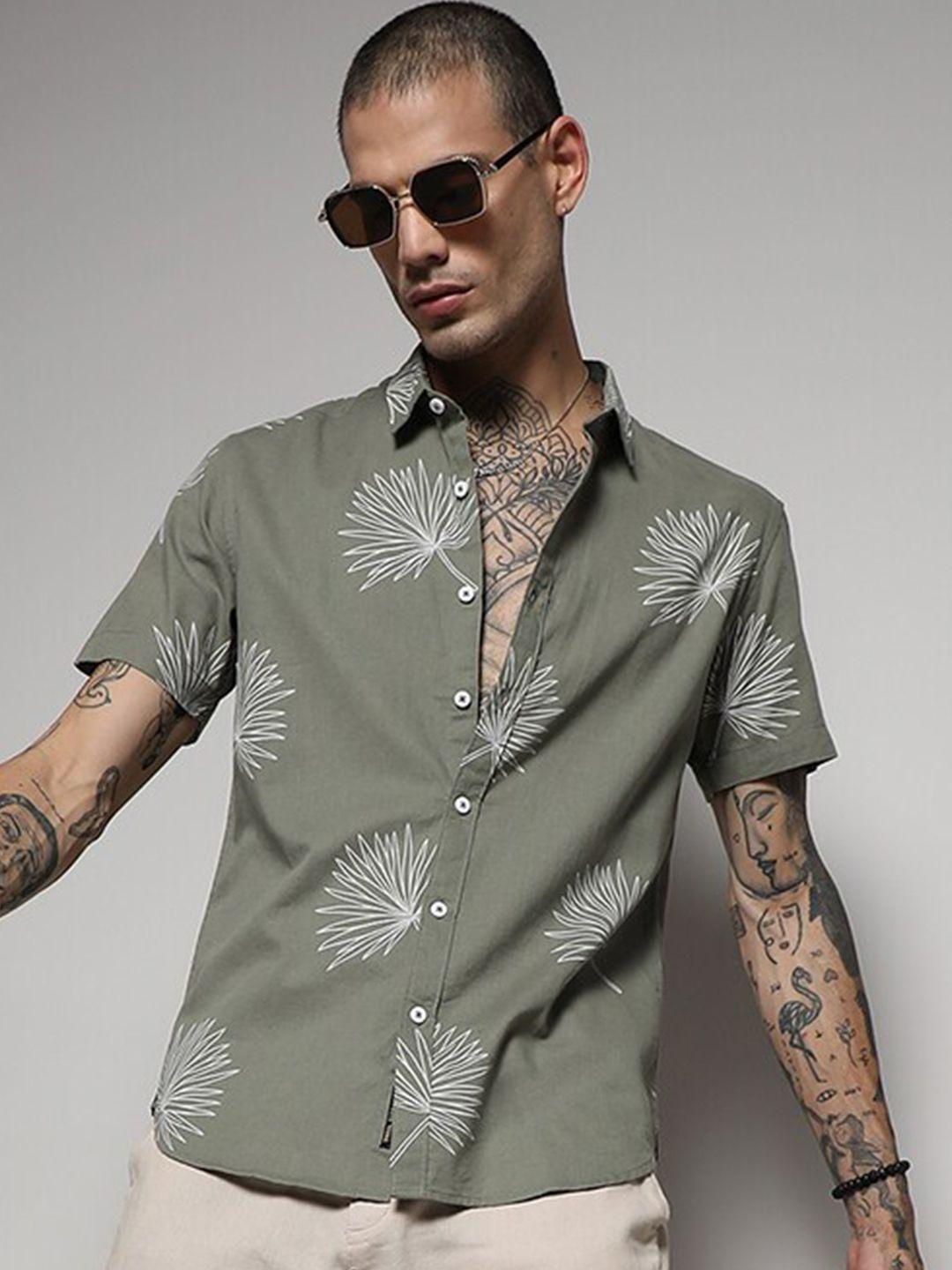 campus sutra classic floral printed casual shirt