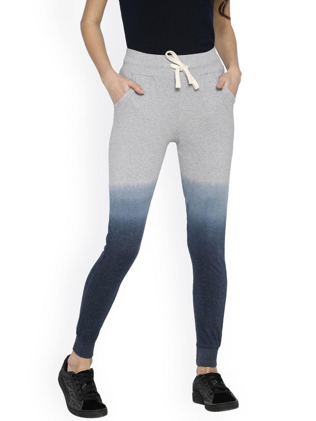 campus sutra grey & blue ombre joggers