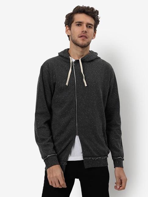 campus sutra grey cotton regular fit jacket