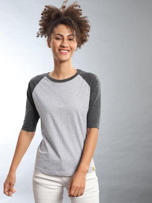 campus sutra grey regular fit top