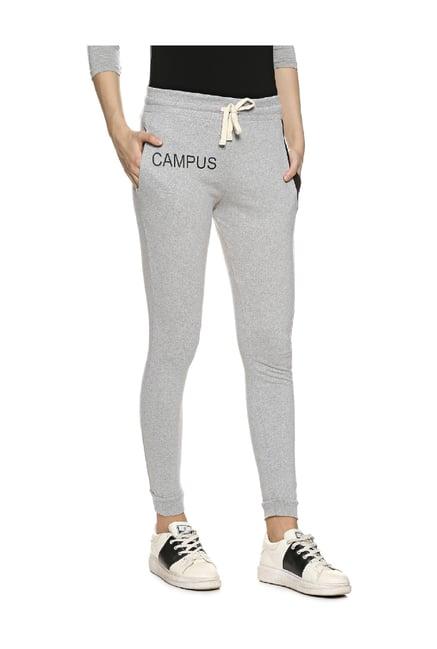 campus sutra grey textured joggers