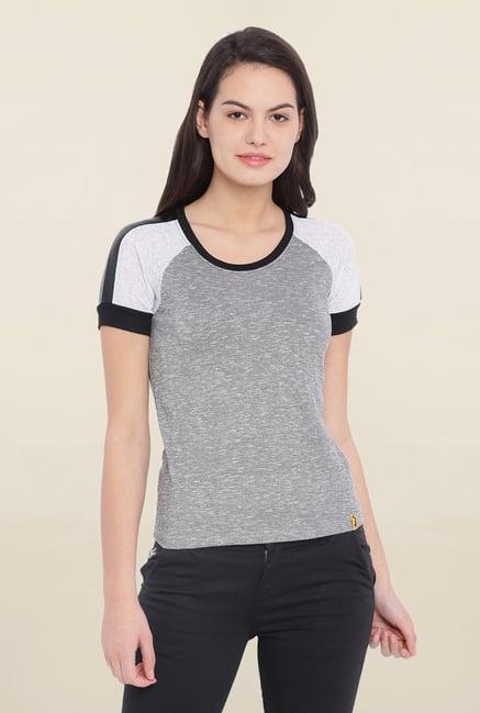 campus sutra grey textured top