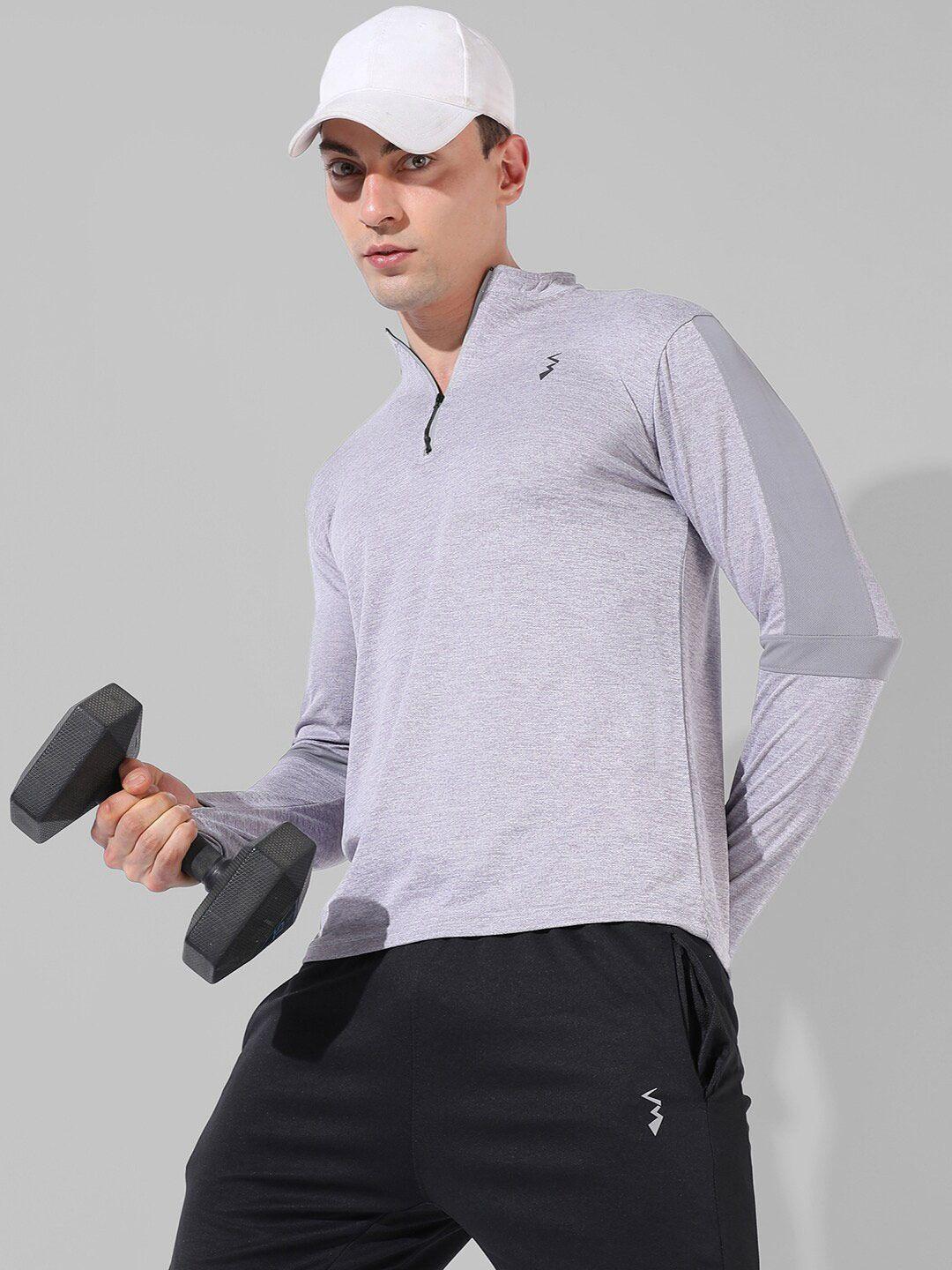 campus sutra henley neck training or gym t-shirt