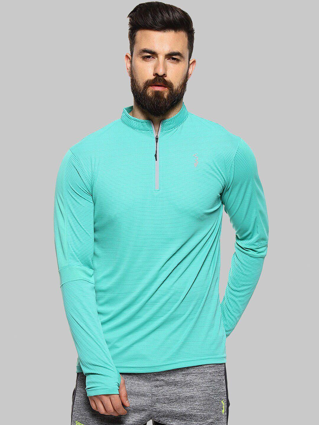 campus sutra high neck long sleeves sports t-shirt