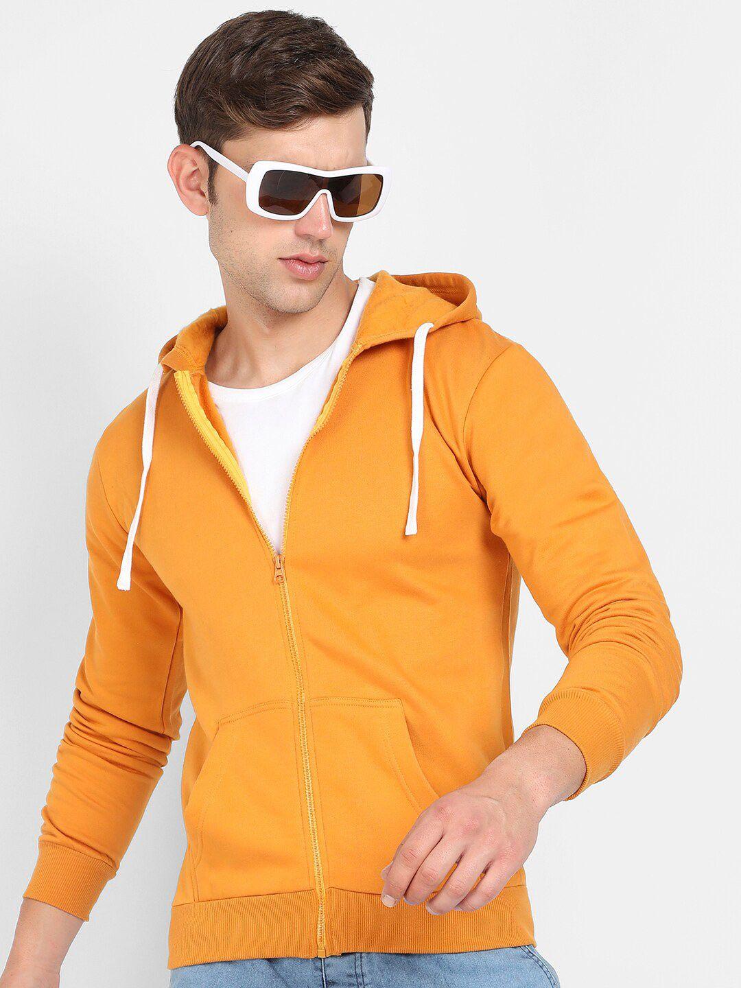 campus sutra hooded cotton front-open sweatshirt