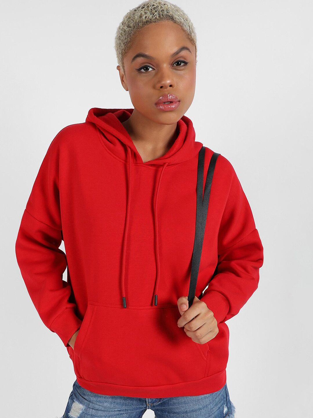 campus sutra hooded cotton oversized pullover