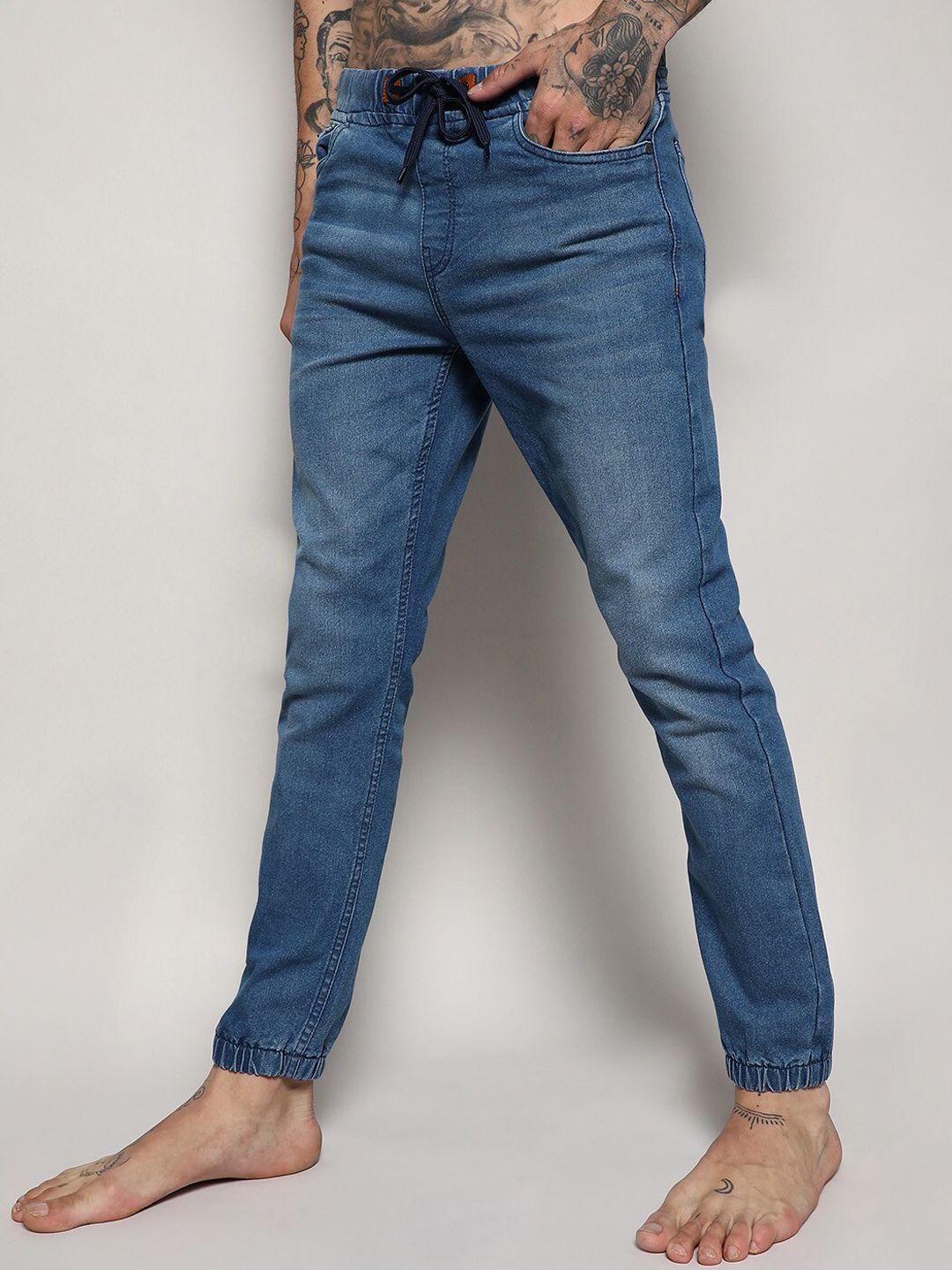 campus sutra men blue smart slim fit stretchable jeans