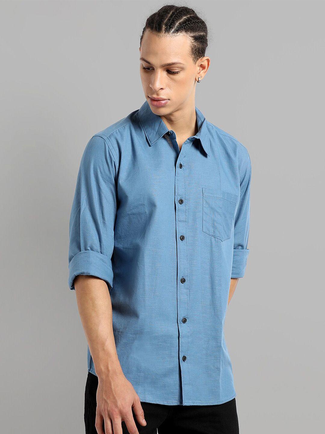 campus sutra men classic casual cotton shirt