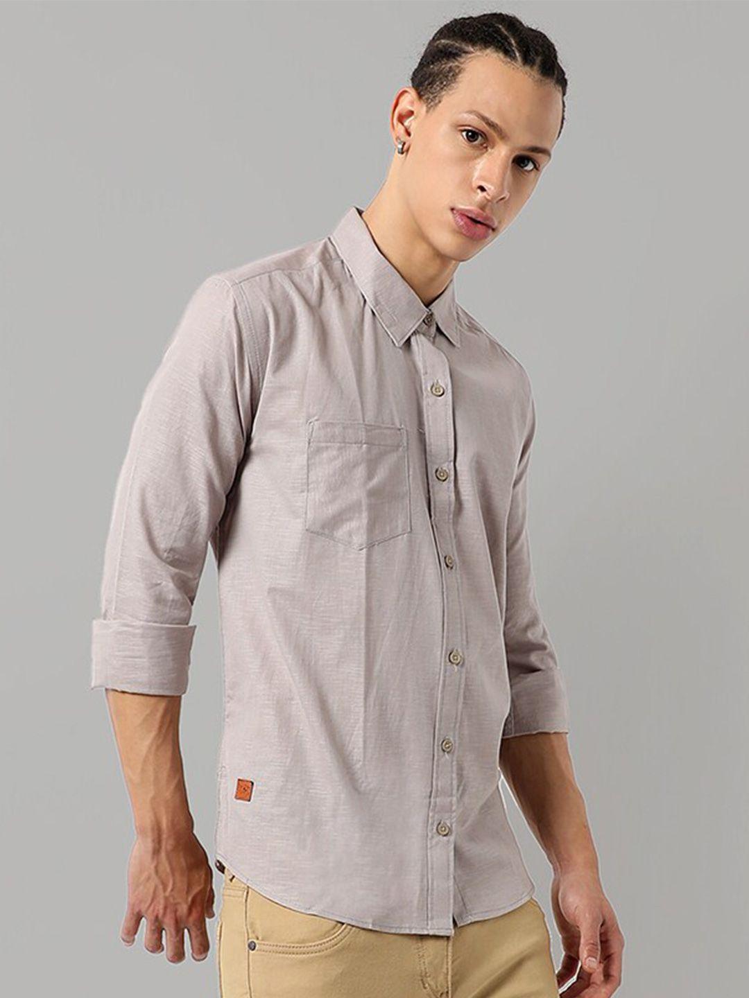 campus sutra men classic casual cotton shirt