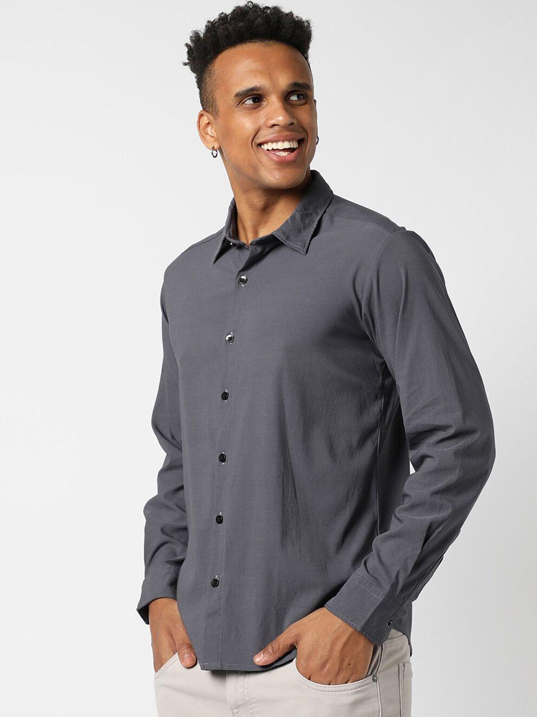 campus sutra men classic solid casual shirt