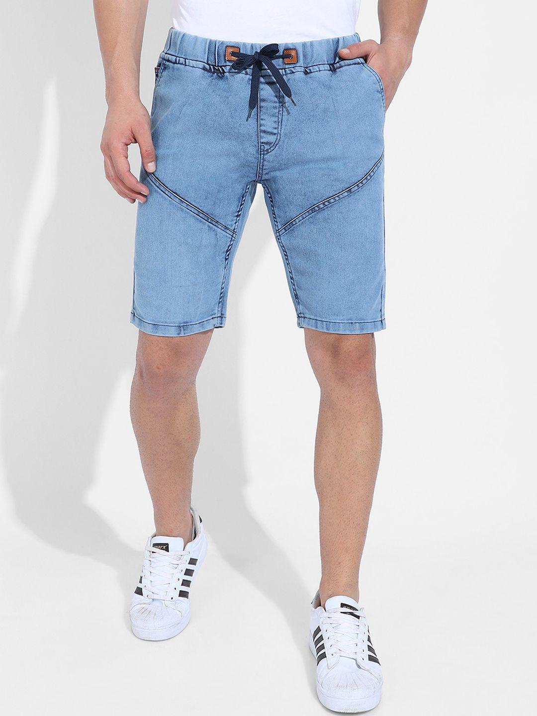 campus sutra men cotton denim shorts