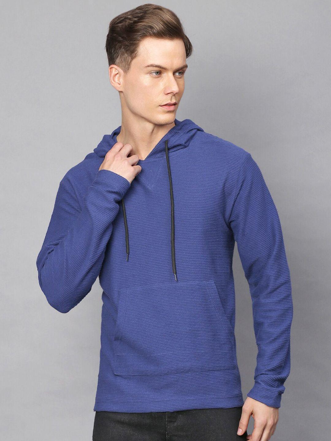 campus sutra men navy blue sweatshirt