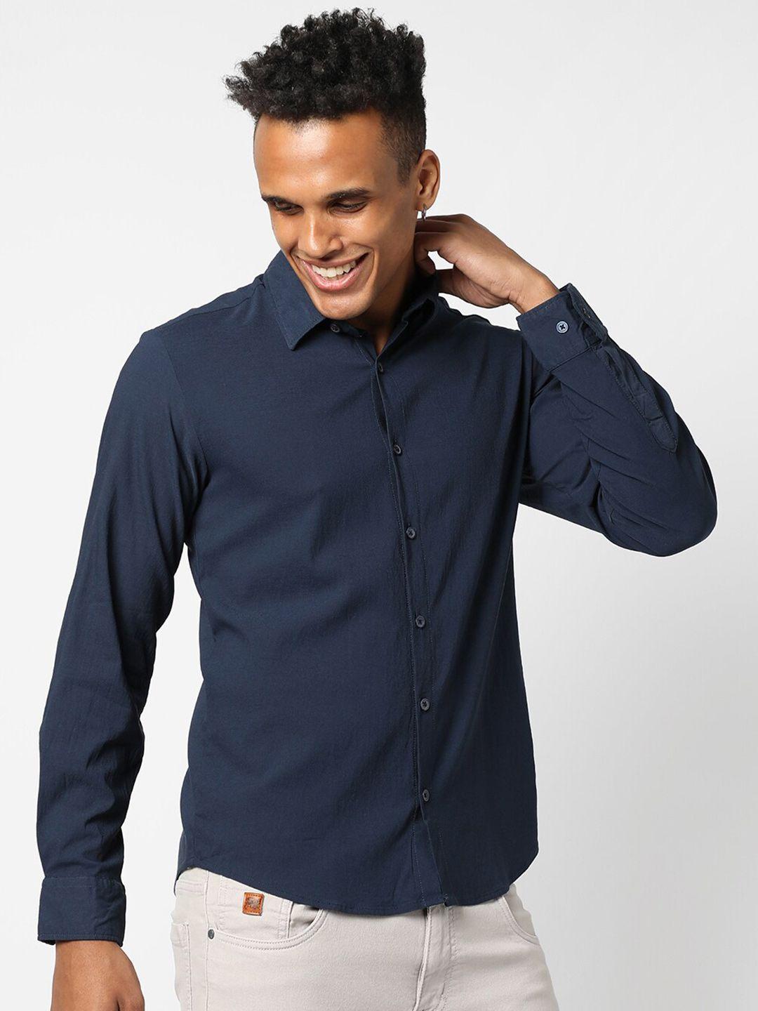 campus sutra men solid classic casual shirt