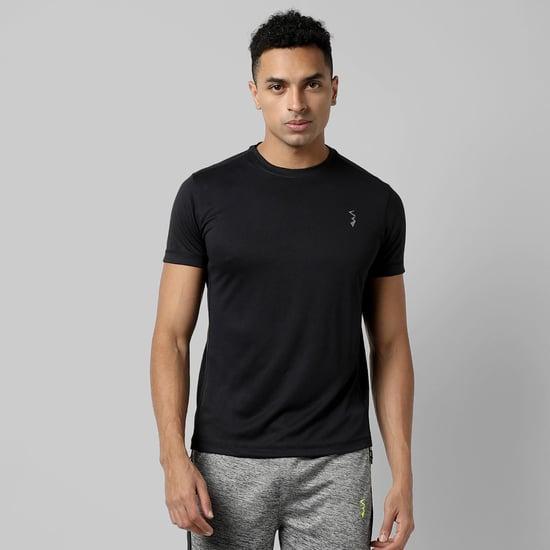 campus sutra men solid regular fit t-shirt