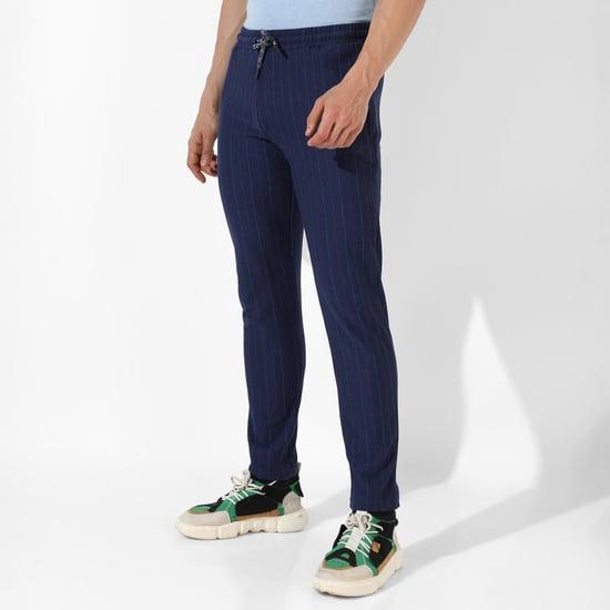 campus sutra men striped track pants