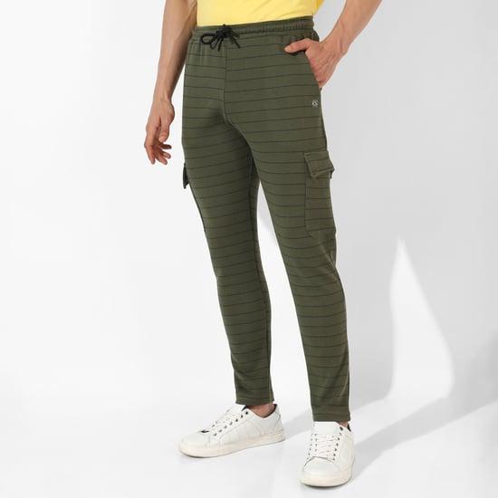 campus sutra men striped track pants