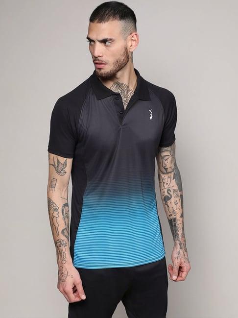 campus sutra multicoloured regular fit ombre sports polo