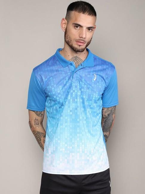 campus sutra multicoloured regular fit ombre sports polo