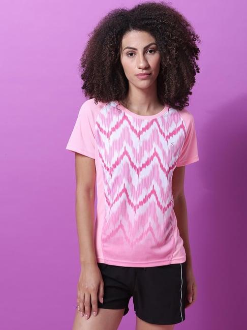 campus sutra pink graphic print t shirt