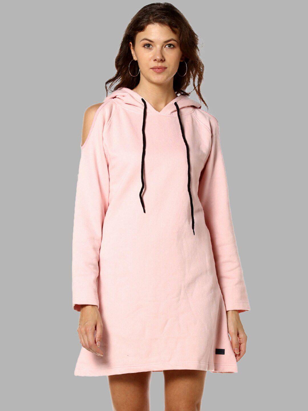 campus sutra pink t-shirt dress