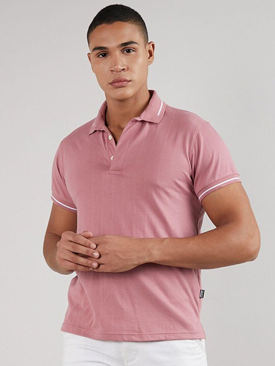 campus sutra polo collar regular fit cotton  t-shirt