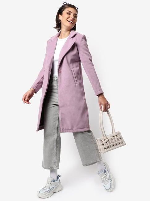 campus sutra purple longline coat