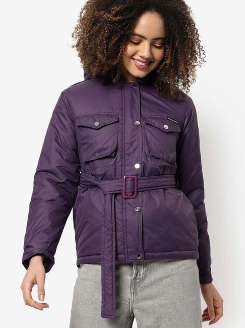 campus sutra purple padded jacket