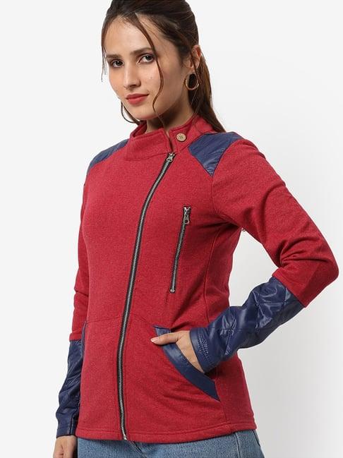 campus sutra red cotton jacket