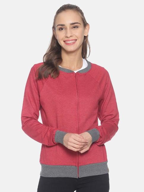 campus sutra red full sleeves sweatshirt